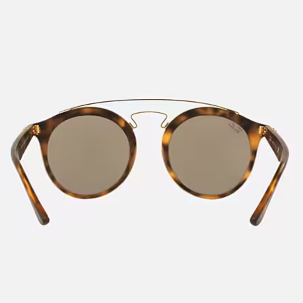 Ray-Ban Tortoise Brown Round Sunglasses with Gold Bridge - Picture 4 of 11